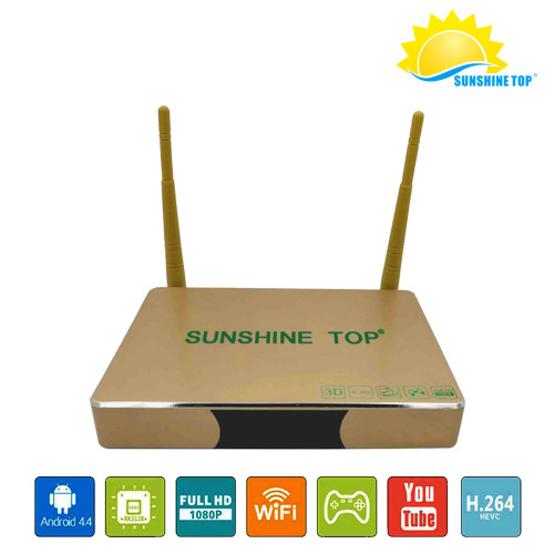 Sunshine intelligent OTT android TV box Quad Core 4K Tv Box Support UHD H.265 Wifi