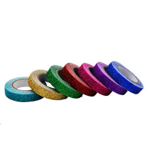 Free sample fluorescence polyester Decorative glitter tape