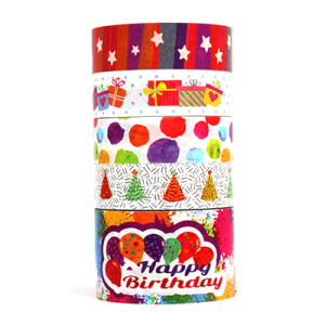 Happy birthday washi tape set