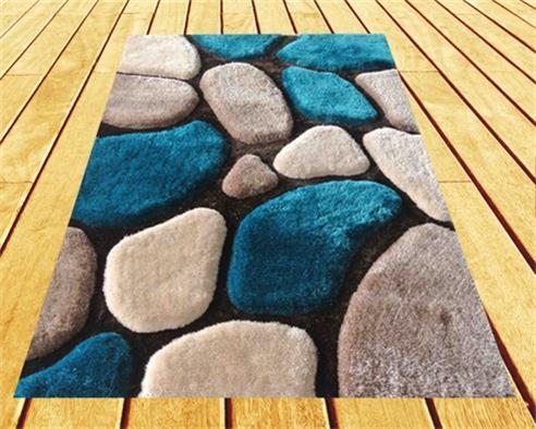 3D floor polyester shaggy carpet with modern design