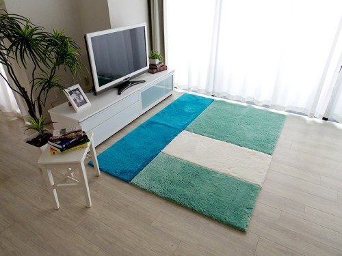 Microfiber polyester shaggy rugs living carpet and mat