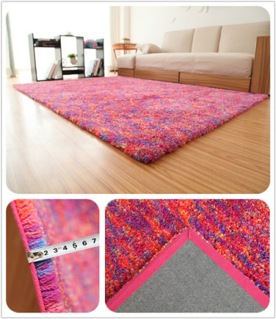 Home Style Soft Material Microfiber Polyester Space-dyed Carpets and Rugs