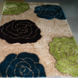 3d Design Shaggy Carpet Polyester Flower Pattern Rugs and Carpets
