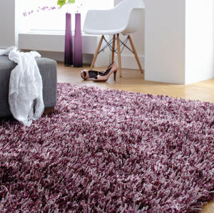 Handtufted long pile polyester material shaggy carpets