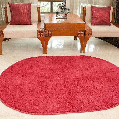 Round microfiber shaggy mats Floor rugs and carpets