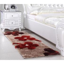 Soft microfiber polyester shaggy bed side floor rugs