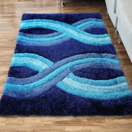 3D Designs Long Pile Polyester Shaggy Carpet For Living Room