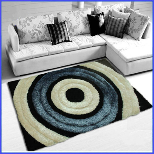 3D Designs Long Pile Polyester Shaggy Carpet For Living Room