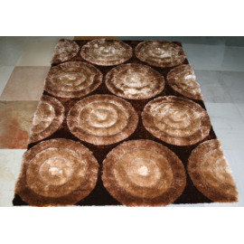 Home Style Soft Material Polyester Silk Shaggy Carpets and Rugs