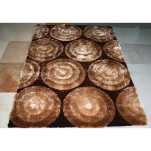Home Style Soft Material Polyester Silk Shaggy Carpets and Rugs