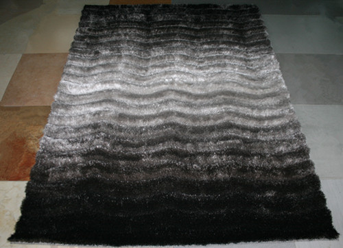 Hand Tufted Shaggy Carpet Polyester Comfort Mat