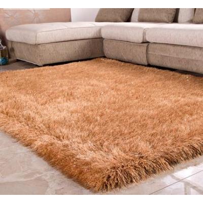 100% Polyester Long Pile Handmade China Plain Stretch Yarn Rugs