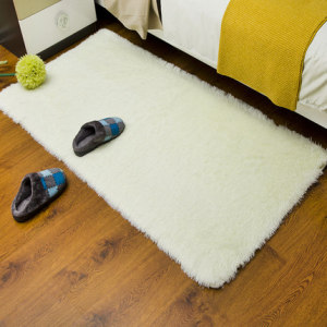 Wholesale handtufted shaggy plain carpets bed side rugs