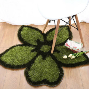High quality shaggy polyester flower carpets for decoration