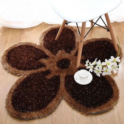 High quality shaggy polyester flower carpets for decoration