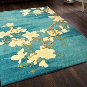 High quality jacquard microfiber flower carpets and rugs