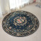 High quality machine made polyester circular bed side rugs or mats