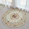 High quality machine made polyester circular bed side rugs or mats