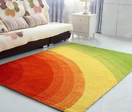 Handtufted 4D gradient shaggy polyester carpets for livingroom