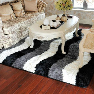 Long pile handtufted polyester shaggy rugs for bedroom