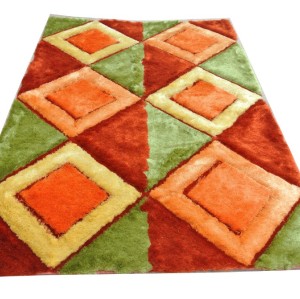Environmental protection modern design 150D silk shaggy carpet and rugs