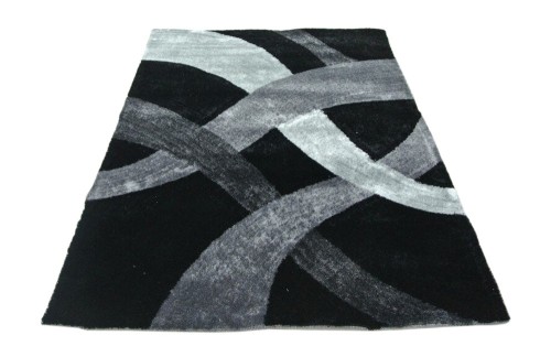 hot sale polyester silk shaggy modern design 3D carpet