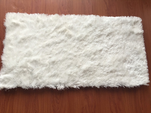 plain modern design polyester hand made silk shaggy carpet and rug