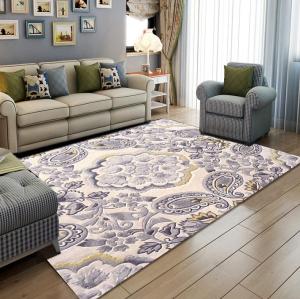 Jacquard 100% polyester microfiber flower carpets for livingroom
