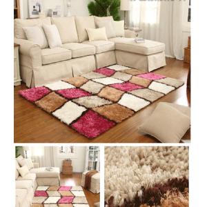 Handtufted 100% polyester shaggy carpets with different colors