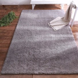 Mixed yarn and polyester silk plain carpets and rugs