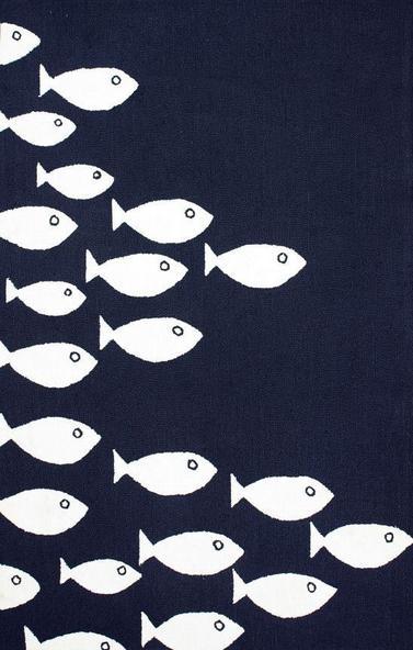 New design machine made polyester microfiber material fish pattern rugs
