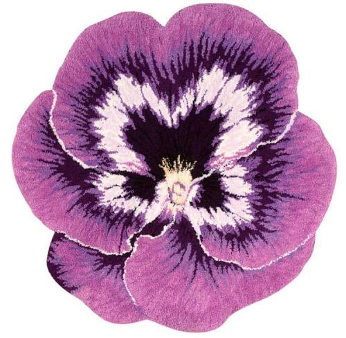 Handtufted 100% polyester shaggy petals free form rugs for decoration
