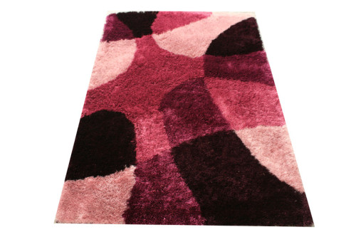 2017 Hot Modern Living Room Colorful Silk Round Shaggy Carpet Rug