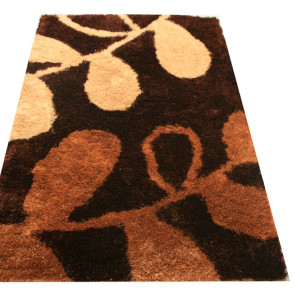 Flower design polyester shaggy carpets and rugs