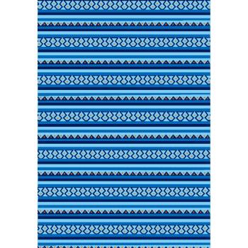 Hot selling machine made 100% polyester blue striped carpet
