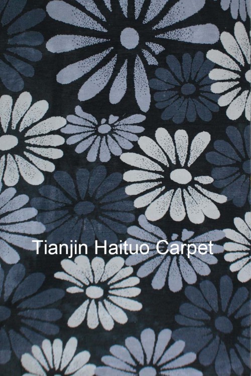 High quality machine made polyester flower pattern carpets for livingroom