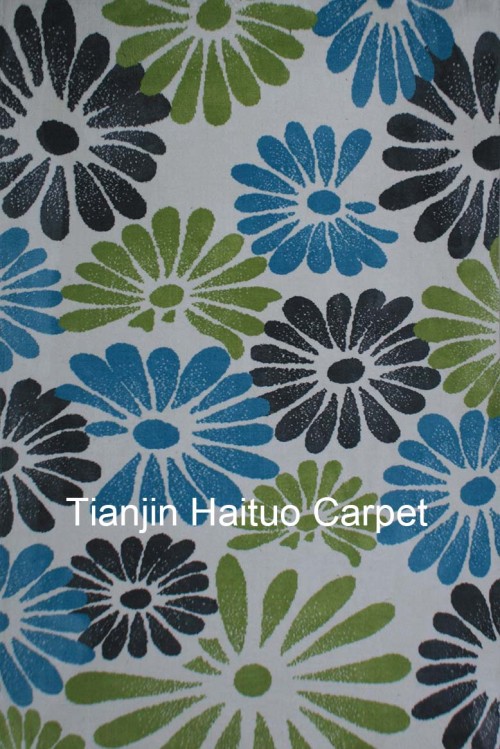 High quality machine made polyester flower pattern carpets for livingroom