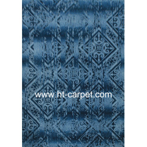 High quality machine made blue 100% polyester rugs