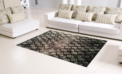 Customized machine made polyester microfiber rugs
