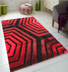 modern design stretch yarn and polyester silk carpet rug