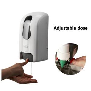 1000ml wall mounted manual soap dispenserr plastic ABS white/black