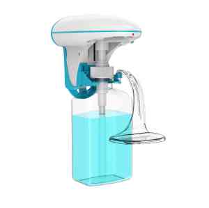 Adjustable dose wall mounted top dispensing automatic soap dispenser