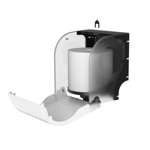 Wall mounted manual cut paper towrl dispenser
