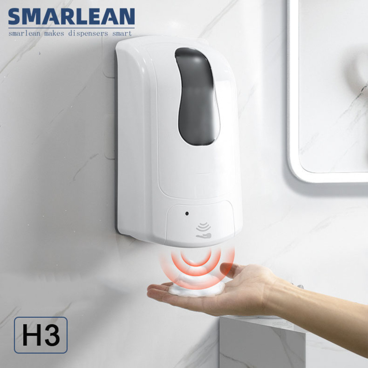 Smarlean Commercial H3 Automatic Foam Soap Dispenser, Hands Free Hand Sanitizer