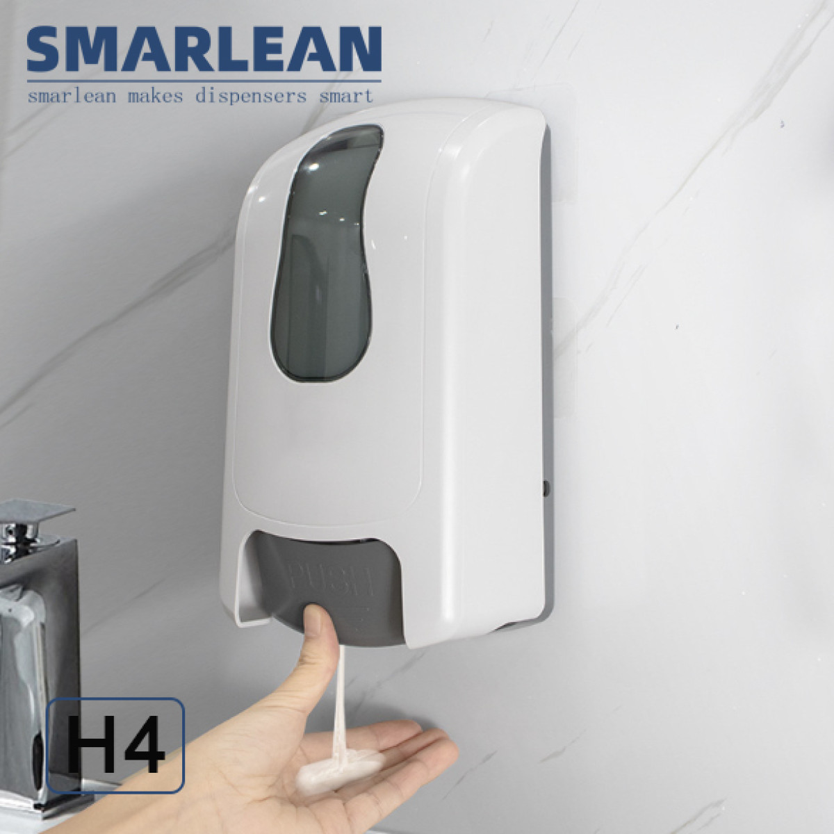 Smarlean H4 Commercial Touch Soap Dispenser, Refillable Foaming Hand Soap Dispenser