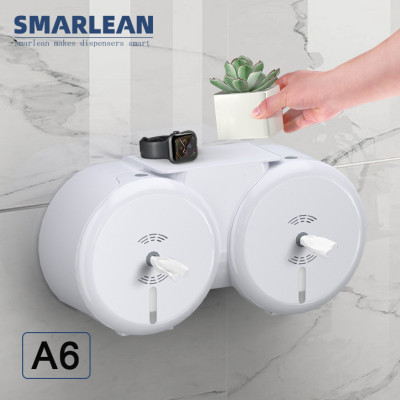 Smarlean A6 Commercial Twin Toilet Paper Dispenser, Double Toilet Tissue Dispenser