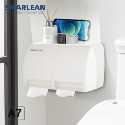 Smarlean A7 Double Jumbo Toilet Roll Dispenser, Twin Toilet Paper Dispenser