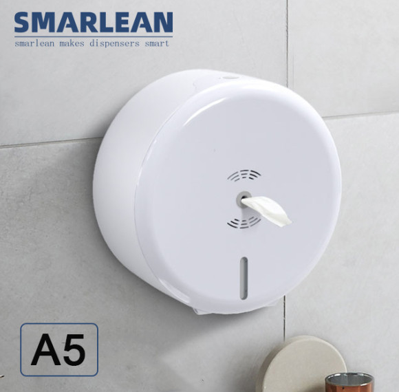 Dispenser Tisu Toilet Tarik Tengah A5 Komersial Smarlean dengan Kertas Tisu