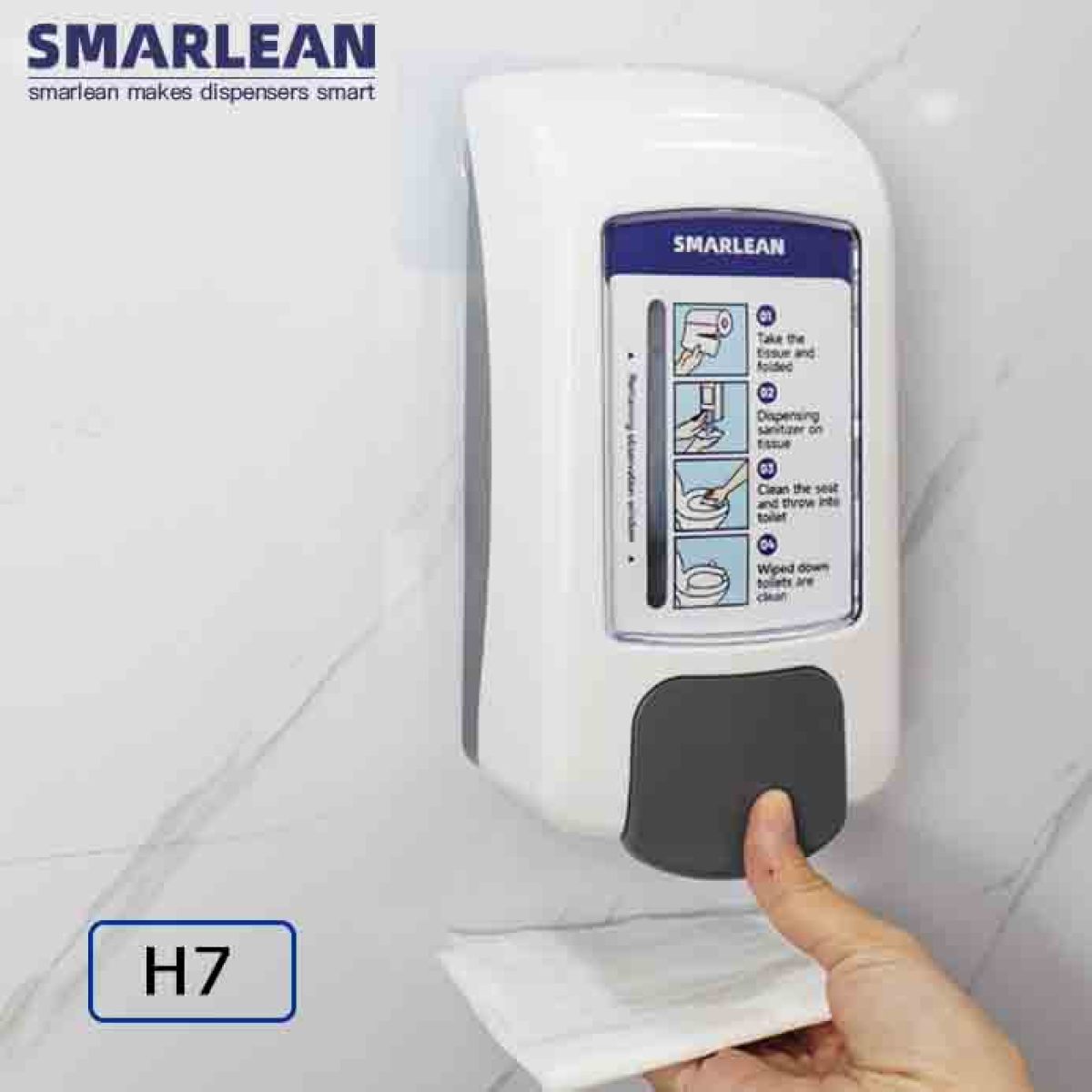 Smarlean H7 Commercial Toilet Seat Sanitizer Dispenser — Hand-Operated