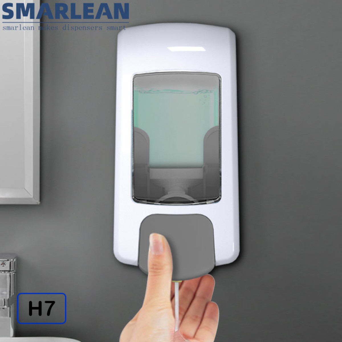Smarlean H7 Commercial Hand Sanitizer Pump Dispenser, Liquid Hand Soap Dispenser